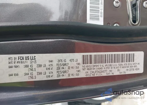 2016 Jeep Patriot Latitude z USA, uszkodzony, nr VIN 1C4NJRFB4GD645771